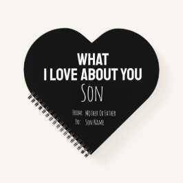 Cuaderno Regalos de hijo para él Chico Moderno Lindo Negro 