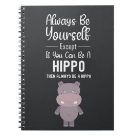 Cuaderno Regalos de Hipopótamo Adorables Humor Animales Div