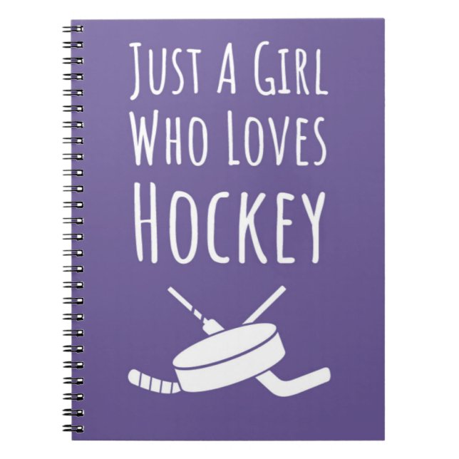 Cuaderno Regalos De Hockey Rosado Para Los Chicas Jugadores (Frente)