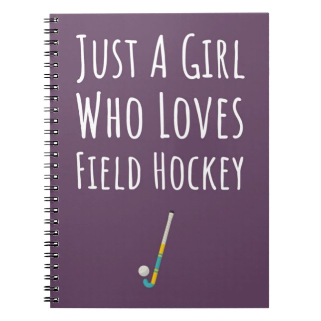 Cuaderno Regalos De Hockey Sobre Pink Field Para Niños Juga (Frente)