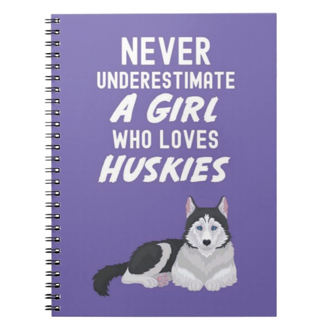 Cuaderno Regalos de Husky Rosa Lindo para Bebés Niñas Perro (Frente)