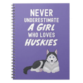 Cuaderno Regalos de Husky Rosa Lindo para Niñas Bebés Perro