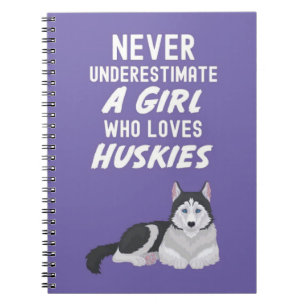 Cuaderno Regalos de Husky Rosa Lindo para Niñas Bebés Perro