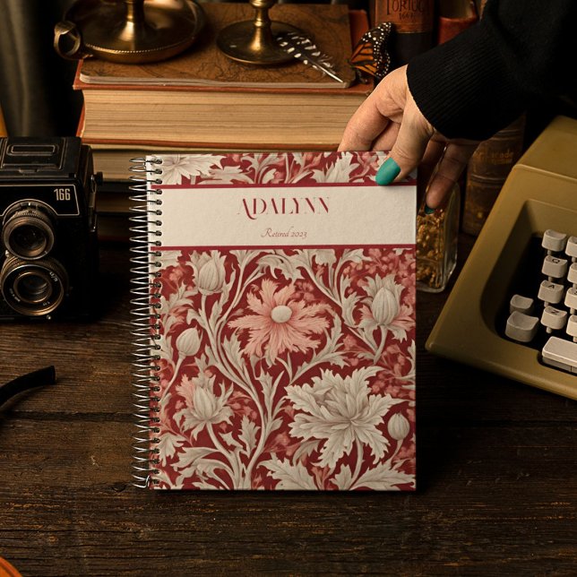 Cuaderno Regalos de jubilación botánica de época para la ma (Vintage Botanical Retirement Gifts for Mom)