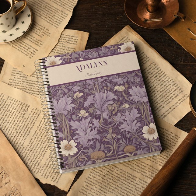 Cuaderno Regalos de jubilación botánica de época para mamá  (Vintage Botanical Retirement Gifts for Mom)