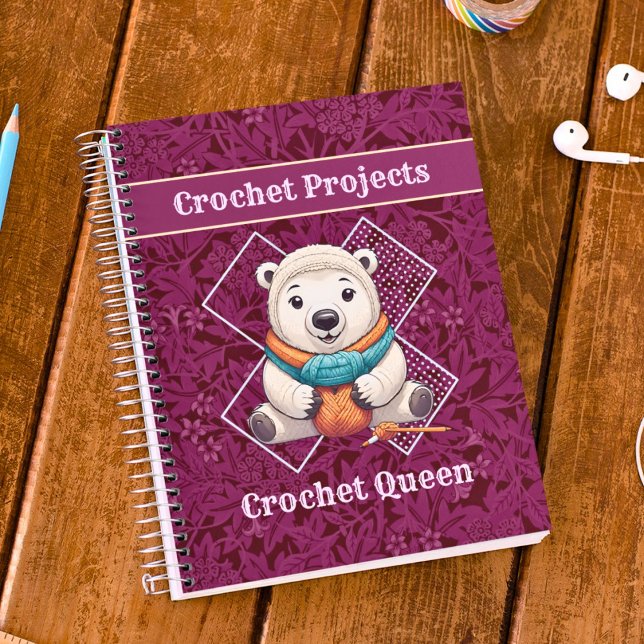 Cuaderno Regalos de jubilación de oso para la abuela de la  (Bear Retirement Gifts for Crocheter Mom Grandma)