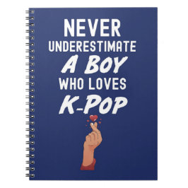 Cuaderno Regalos De Kpop Azul Navy Para Niños De Corazón De
