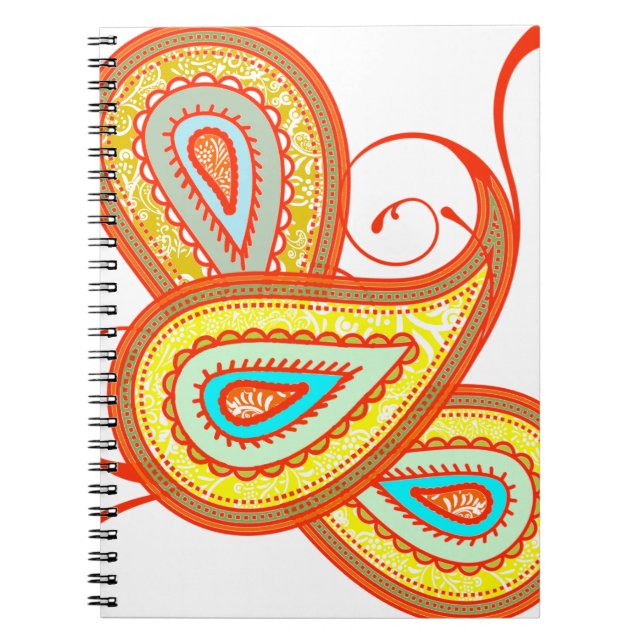 Cuaderno Regalos de la moderna Naranja amarilla Aqua Mint P (Frente)