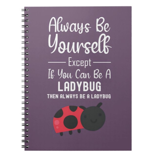 Cuaderno Regalos de Mariquita Linda Insectos Divertidos Bug (Frente)