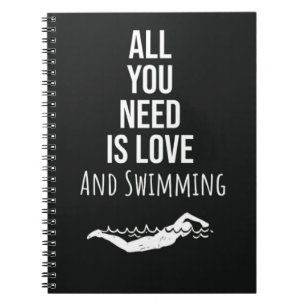 Cuaderno Regalos De Natación Lindos Frases Deportivas Inspi