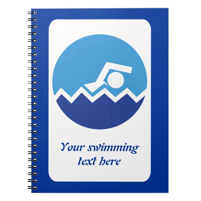 Cuaderno Regalos de natación, nadador en un personalizado d (Frente)