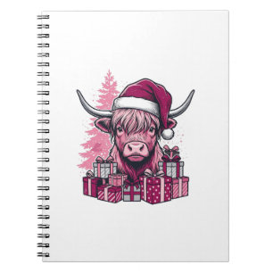 Cuaderno Regalos de Navidad de Vaca de las Tierras Altas Ro