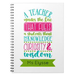 Cuaderno Regalos de oficina del profesor - Citas Inspirador