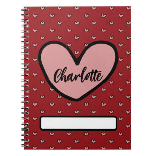 Cuaderno Regalos de papelería con patrón de corazón de esti
