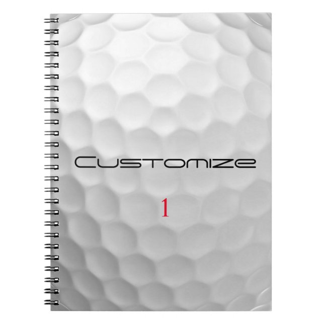Cuaderno Regalos de pelotas de golf personalizadas de la Se (Frente)