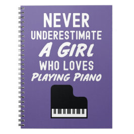Cuaderno Regalos de Pianista Rosa Lindo Para Niñas que Toca