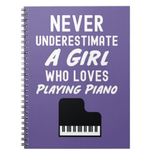 Cuaderno Regalos de Pianista Rosa Lindo para Niñas que Toca