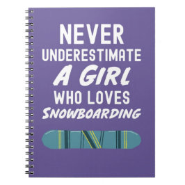 Cuaderno Regalos de Snowboard para Niñas para Niños Deporte