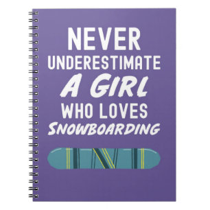 Cuaderno Regalos de Snowboard para Niñas para Niños Deporte