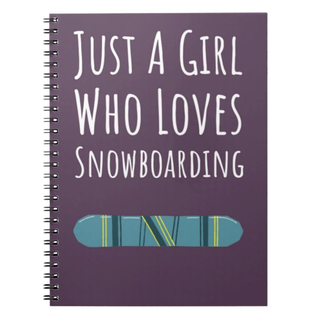Cuaderno Regalos de Snowboarder Rosa Lindo para Bebés Niñas (Frente)