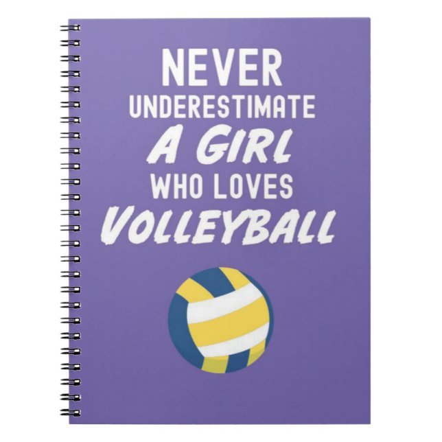 Cuaderno Regalos De Voleibol Rosa Para Chicas Para Niños (Frente)