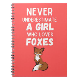 Cuaderno Regalos de zorro lindo para niñas para niños Moda