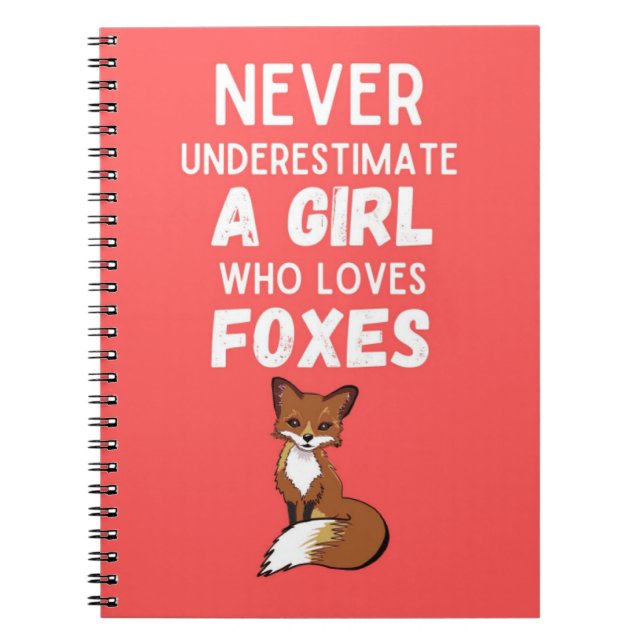 Cuaderno Regalos de zorro lindo para niñas para niños Moda  (Frente)