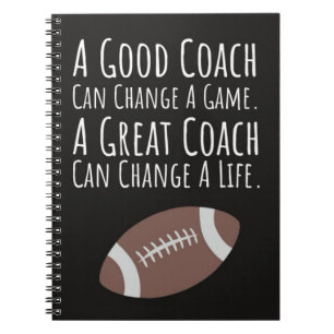 Cuaderno Regalos Del Entrenador De Fútbol De Otoño Gracias 