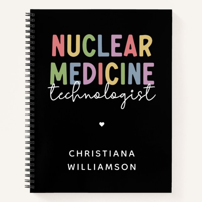 Cuaderno Regalos del personalizado Técnico de Medicina Nucl (Anverso)