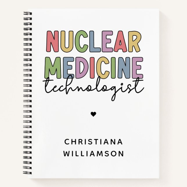 Cuaderno Regalos del personalizado Técnico de Medicina Nucl (Anverso)