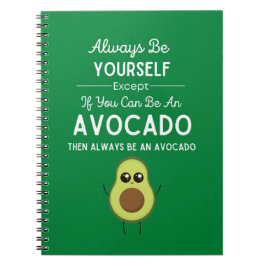 Cuaderno Regalos divertidos de aguacate verde lindo para ni