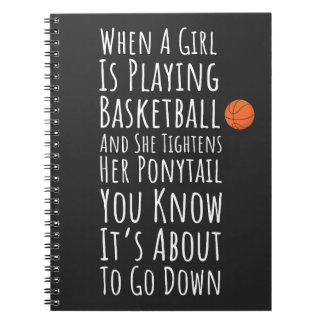 Cuaderno Regalos Divertidos de Baloncesto para Chicas Adole