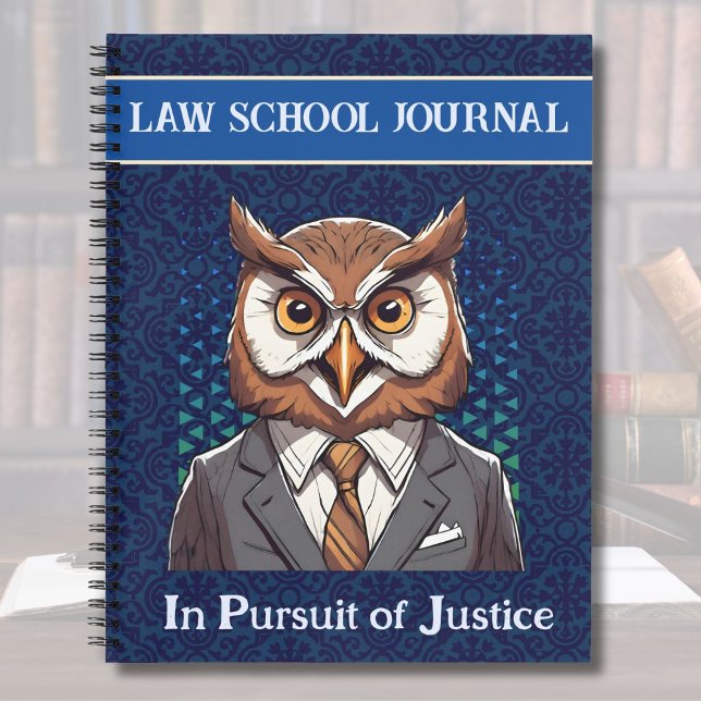 Cuaderno Regalos divertidos de búho para la aplicación de l (Funny Owl Gifts for Law Student Lawyer Enforcement)