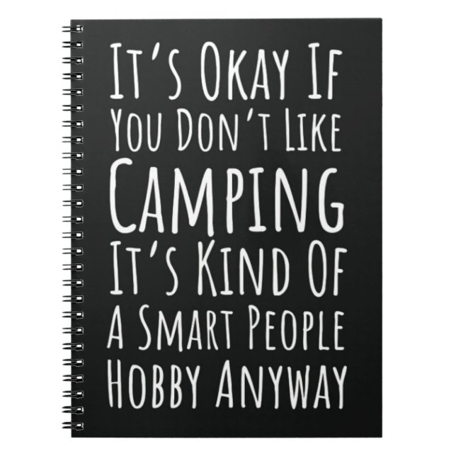 Cuaderno Regalos Divertidos de Camping Humor de Campamento  (Frente)