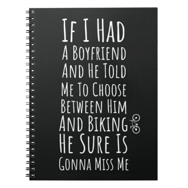 Cuaderno Regalos Divertidos De Ciclismo Para Chicas Adolesc (Frente)
