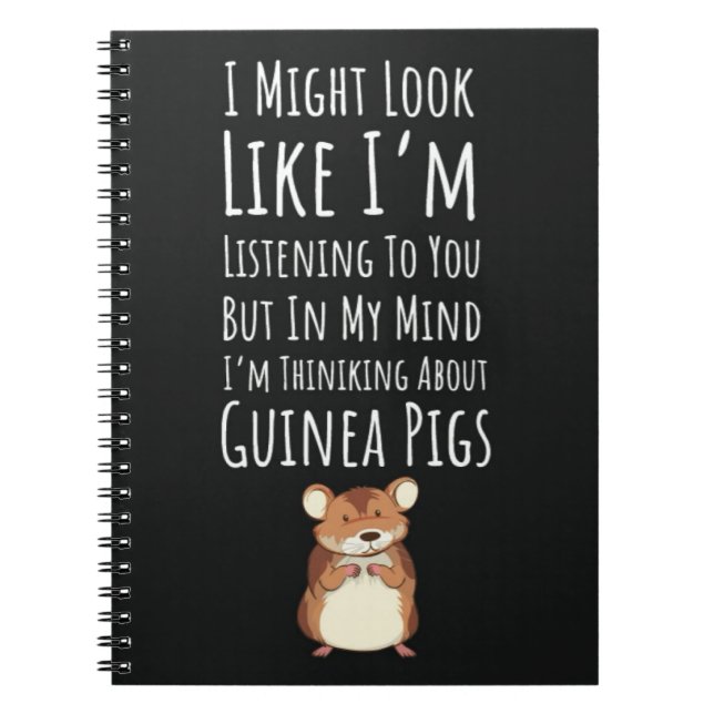 Cuaderno Regalos Divertidos de Cuyes Animales Mascotas Humo (Frente)