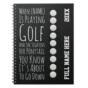 Cuaderno Regalos Divertidos de Golf para Chicas Adolescente