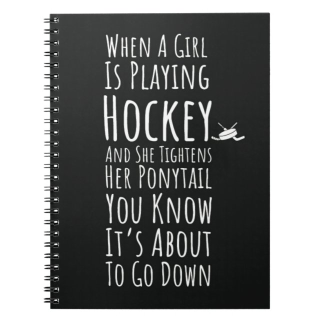Cuaderno Regalos divertidos de hockey para sus jugadoras de (Frente)
