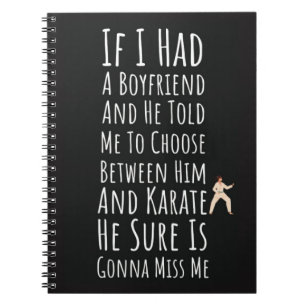 Cuaderno Regalos Divertidos de Karate para Chicas Adolescen
