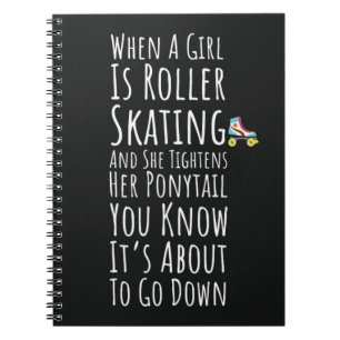 Cuaderno Regalos Divertidos de Patinaje en Línea para Chica