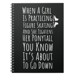 Cuaderno Regalos Divertidos de Patinaje sobre Hielo para Ch
