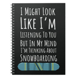 Cuaderno Regalos Divertidos De Snowboarding Para Él Humor D