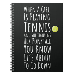 Cuaderno Regalos Divertidos de Tenis para Chicas Adolescent