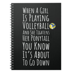 Cuaderno Regalos Divertidos de Voleibol para Chicas Adolesc