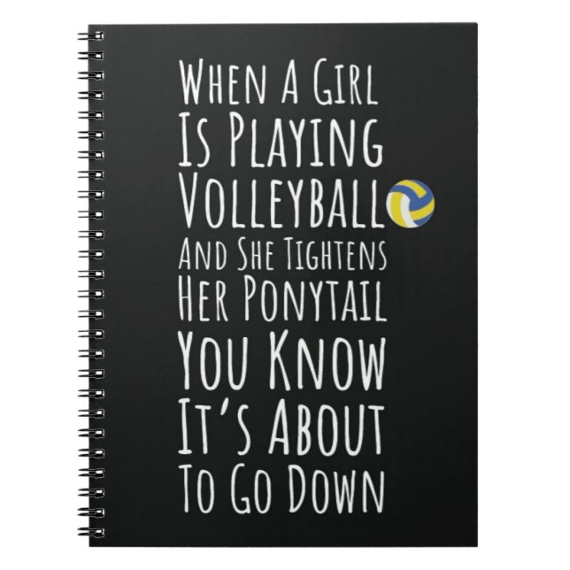 Cuaderno Regalos Divertidos de Voleibol para Chicas Adolesc (Frente)