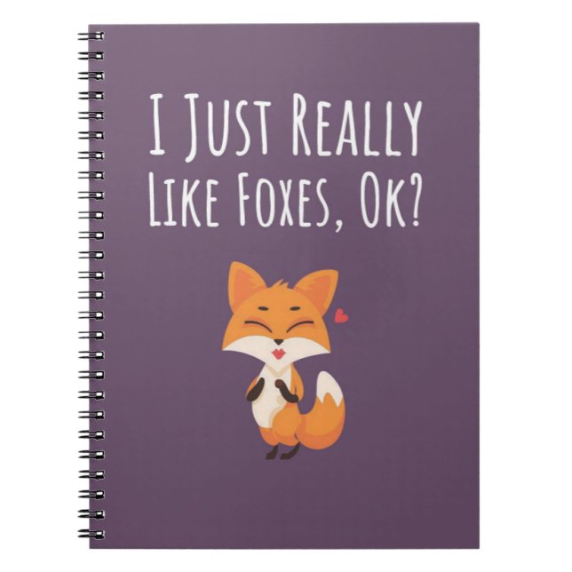 Cuaderno Regalos Divertidos de Zorro Rosa para Ella para Ni (Frente)