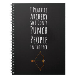 Cuaderno Regalos divertidos para arqueros con arco y flecha