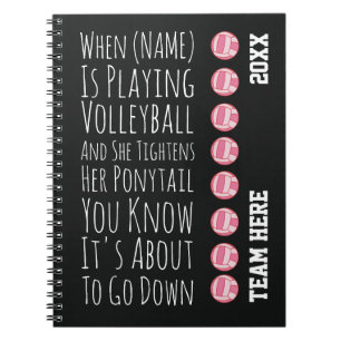 Cuaderno Regalos Divertidos Para Chicas Del Equipo De Volei