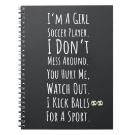 Cuaderno Regalos Divertidos para Chicas Jugadoras de Fútbol