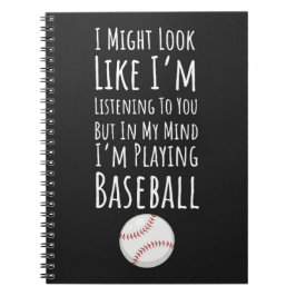 Cuaderno Regalos Divertidos Para Jugadores de Béisbol Fanát